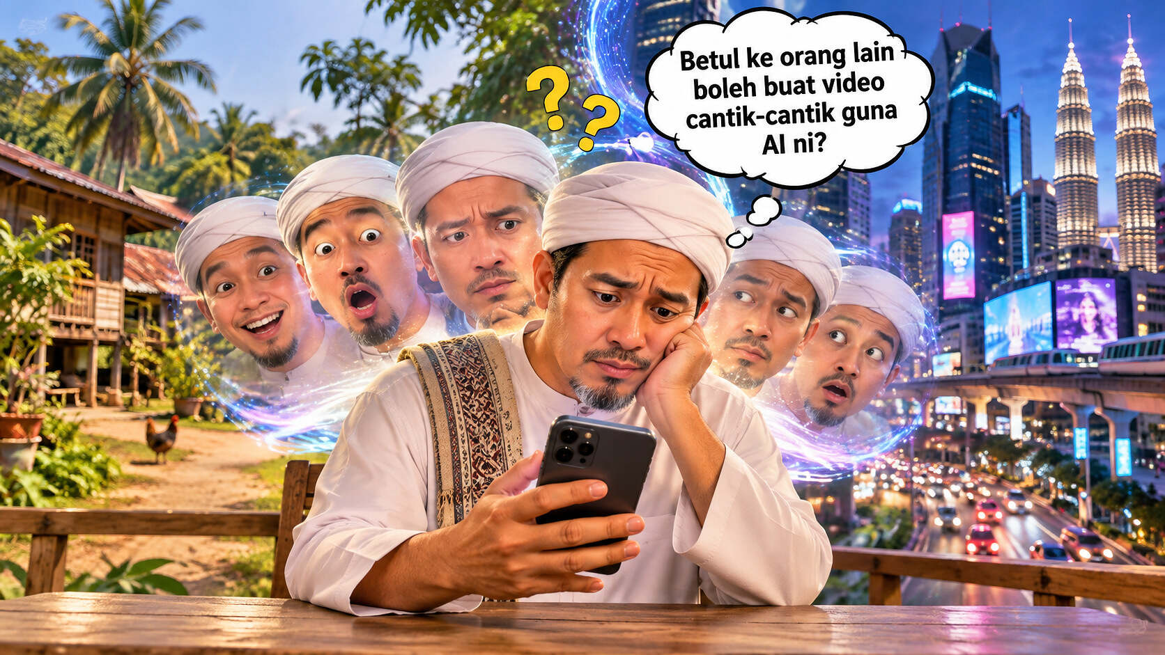 Cara buat video AI guna telefon