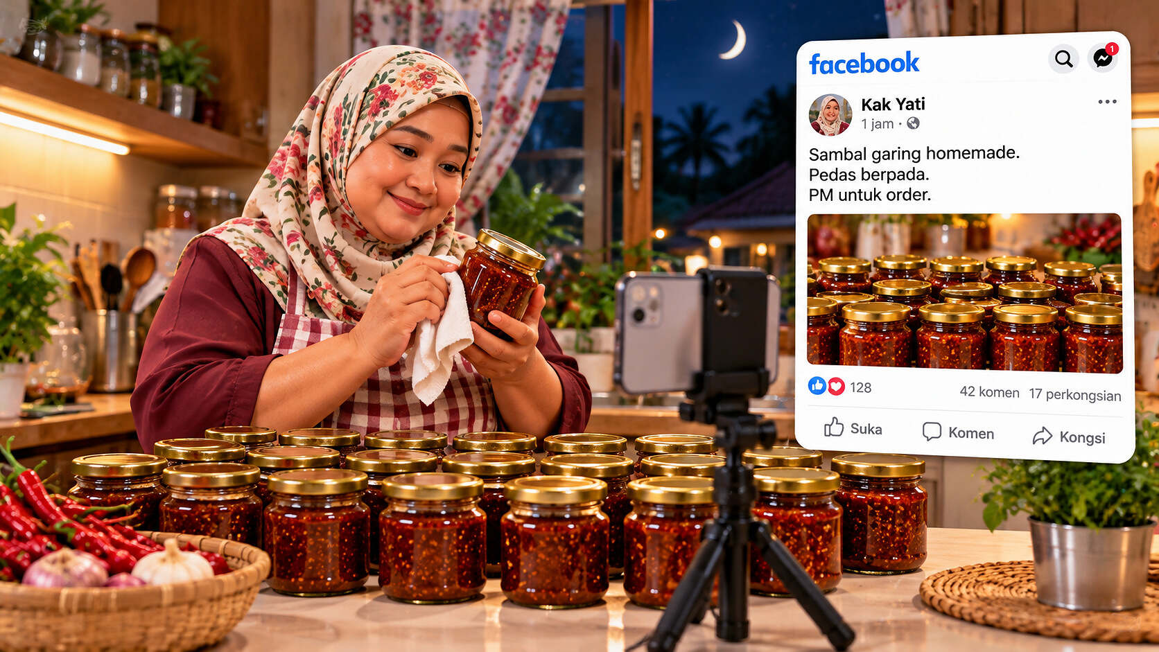Kisah Kak Yati dan balang sambal yang tak laku